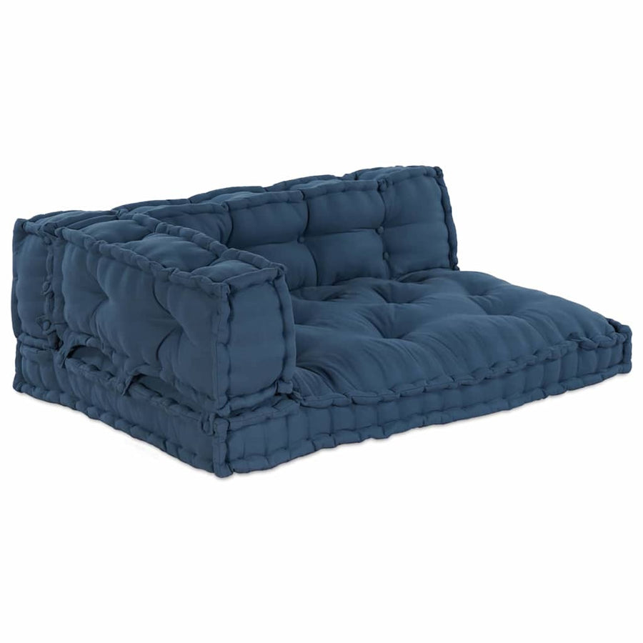 Modulair bank 3 pcs Indigo 120 x 80 x 38 cm Stof