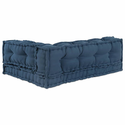 Modulair bank 3 pcs Indigo 120 x 80 x 38 cm Stof