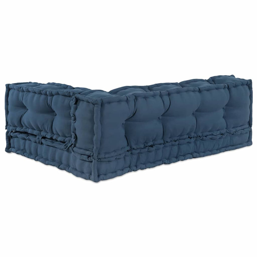 Modulair bank 3 pcs Indigo 120 x 80 x 38 cm Stof