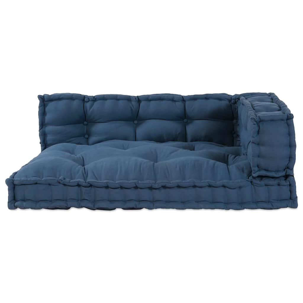 Modulair bank 3 pcs Indigo 120 x 80 x 38 cm Stof