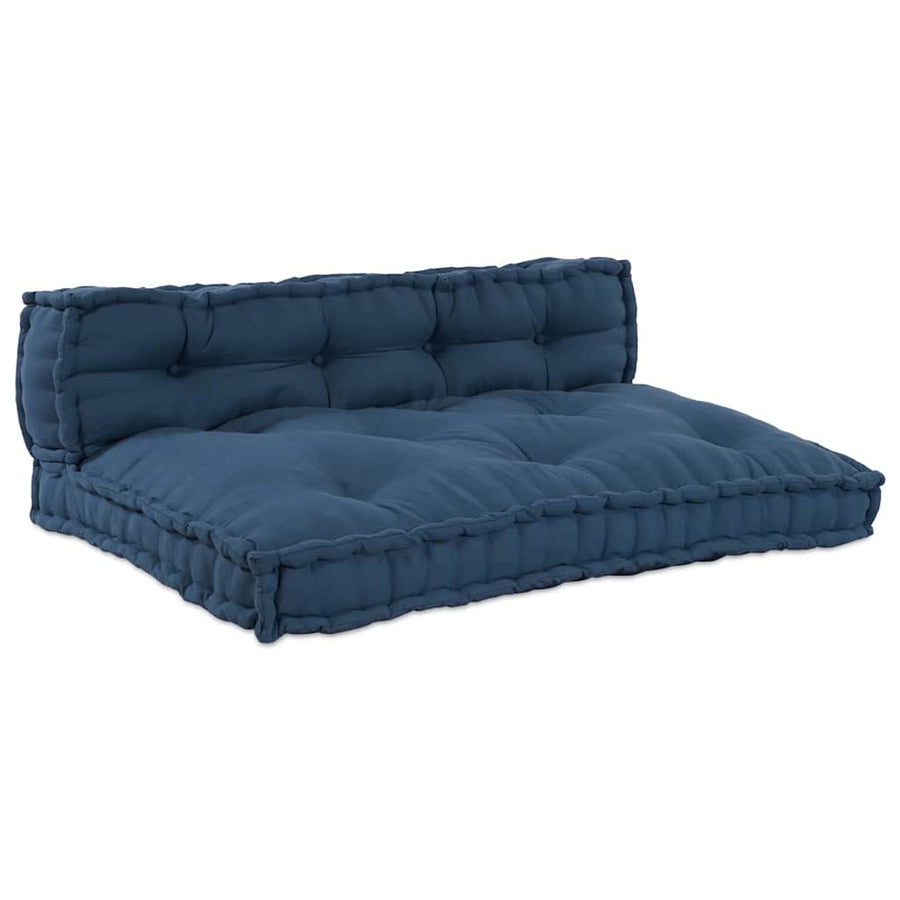 Modulair bank 2 pcs Indigo 120 x 80 x 38 cm Stof