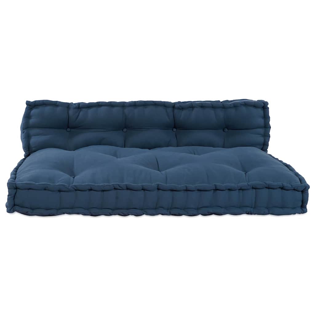 Modulair bank 2 pcs Indigo 120 x 80 x 38 cm Stof