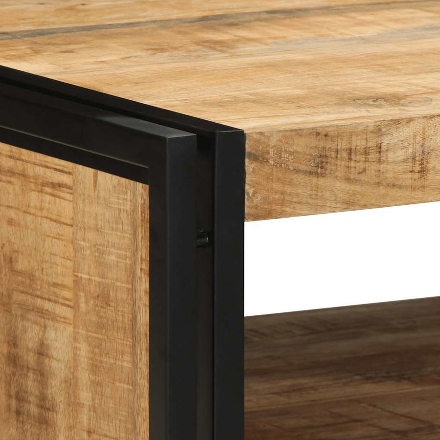 Salontafel 70X50X38 Cm Massief Ruw Bruin 70 cm