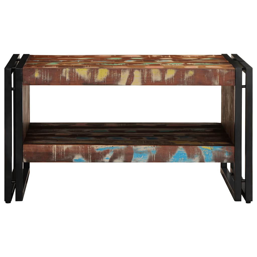 Salontafel 70x50x38 cm massief gerecycled hout meerkleurig
