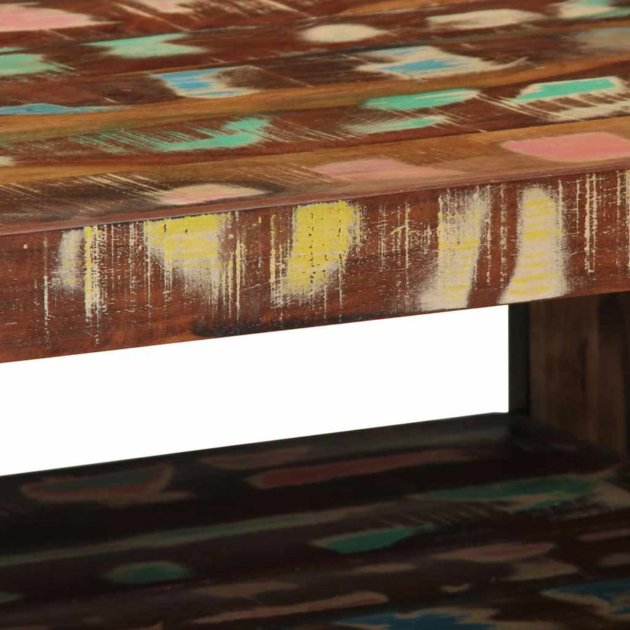 Salontafel 70x50x38 cm massief gerecycled hout meerkleurig