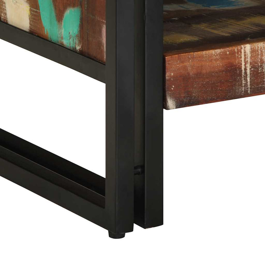 Salontafel 70x50x38 cm massief gerecycled hout meerkleurig