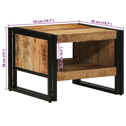 Salontafel 50x50x38 cm massief ruw hout mango