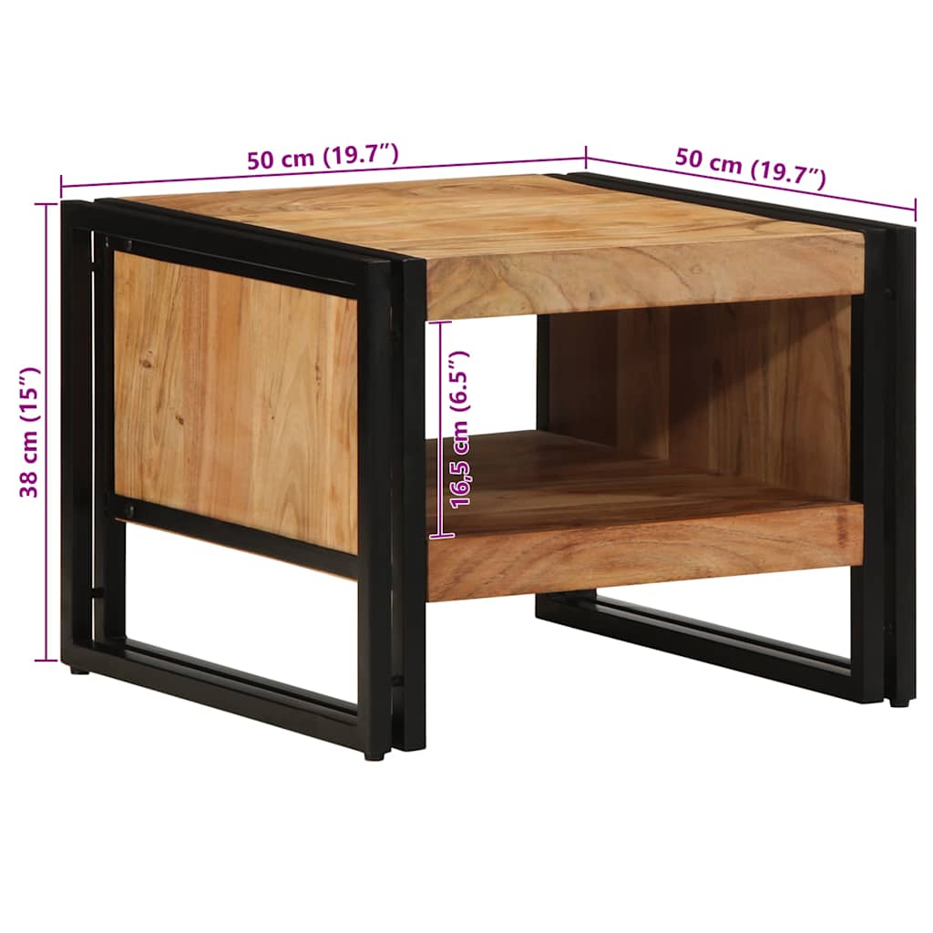 Salontafel 50x50x38 cm massief acaciahout