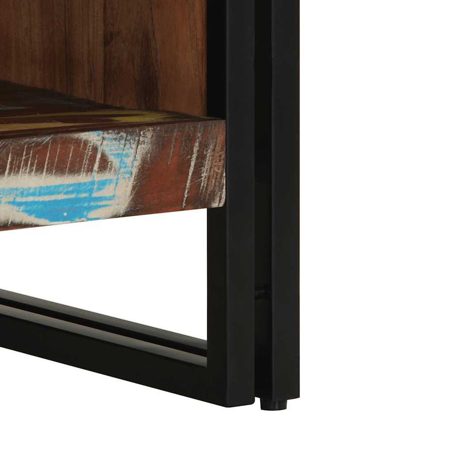 Salontafel 50x50x38 cm massief gerecycled hout meerkleurig