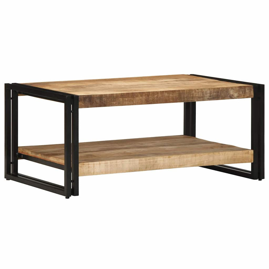 Salontafel 90X50X38 Cm Massief Ruw Mangohout Multikleur