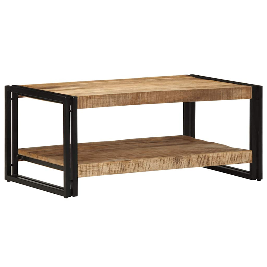 Salontafel 90X50X38 Cm Massief Ruw Mangohout Multikleur