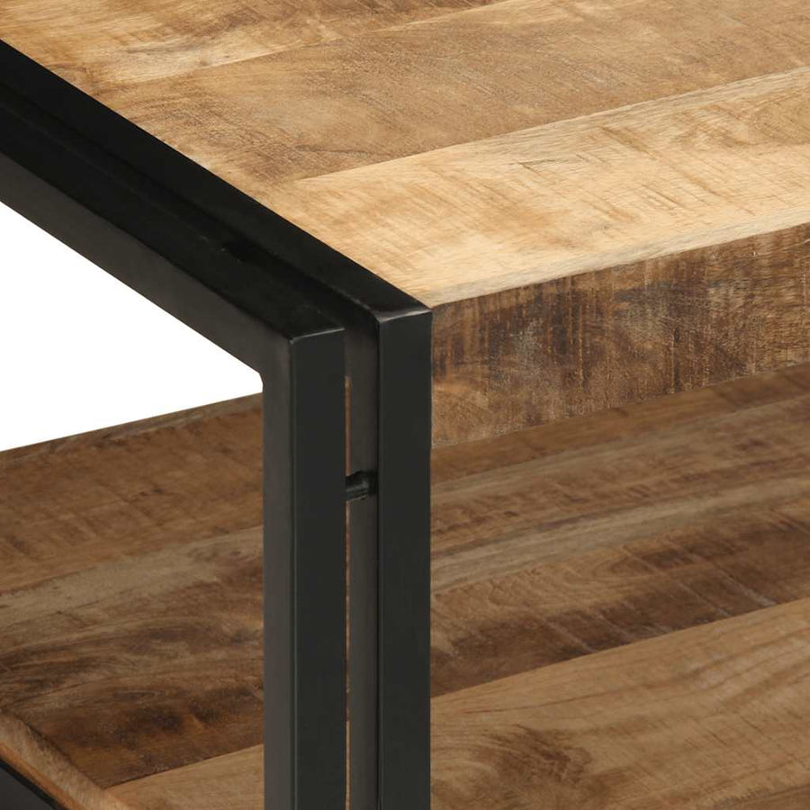 Salontafel 90X50X38 Cm Massief Ruw Mangohout Multikleur
