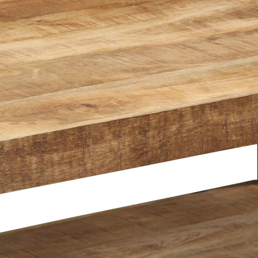 Salontafel 90X50X38 Cm Massief Ruw Mangohout Multikleur