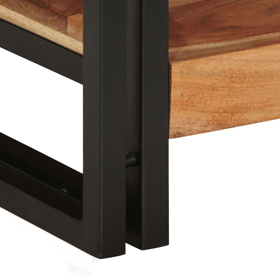 Salontafel 90X50X38 Cm Massief Acaciahout Multikleur