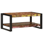 Salontafel 90x50x38 cm massief gerecycled hout meerkleurig