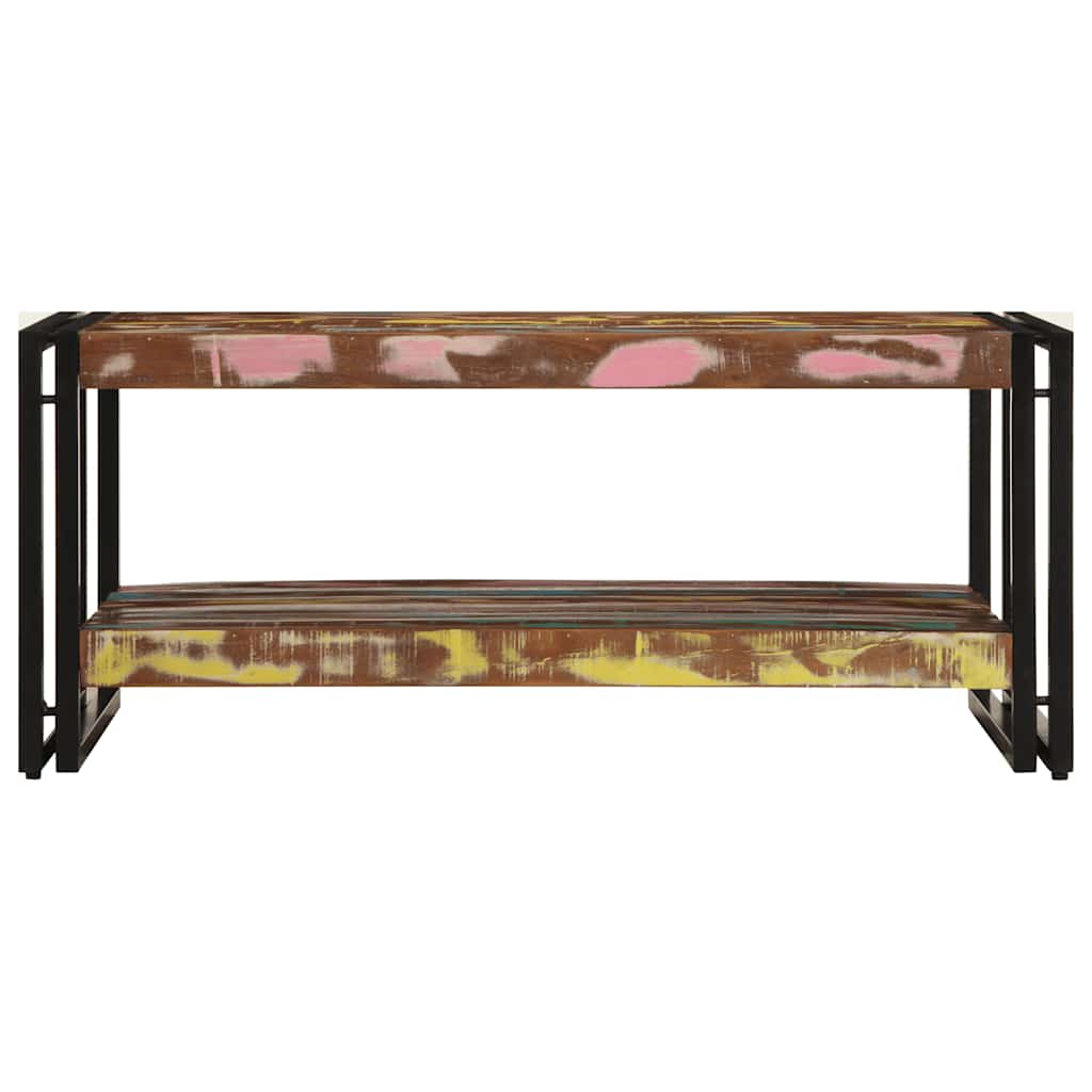 Salontafel 90x50x38 cm massief gerecycled hout meerkleurig
