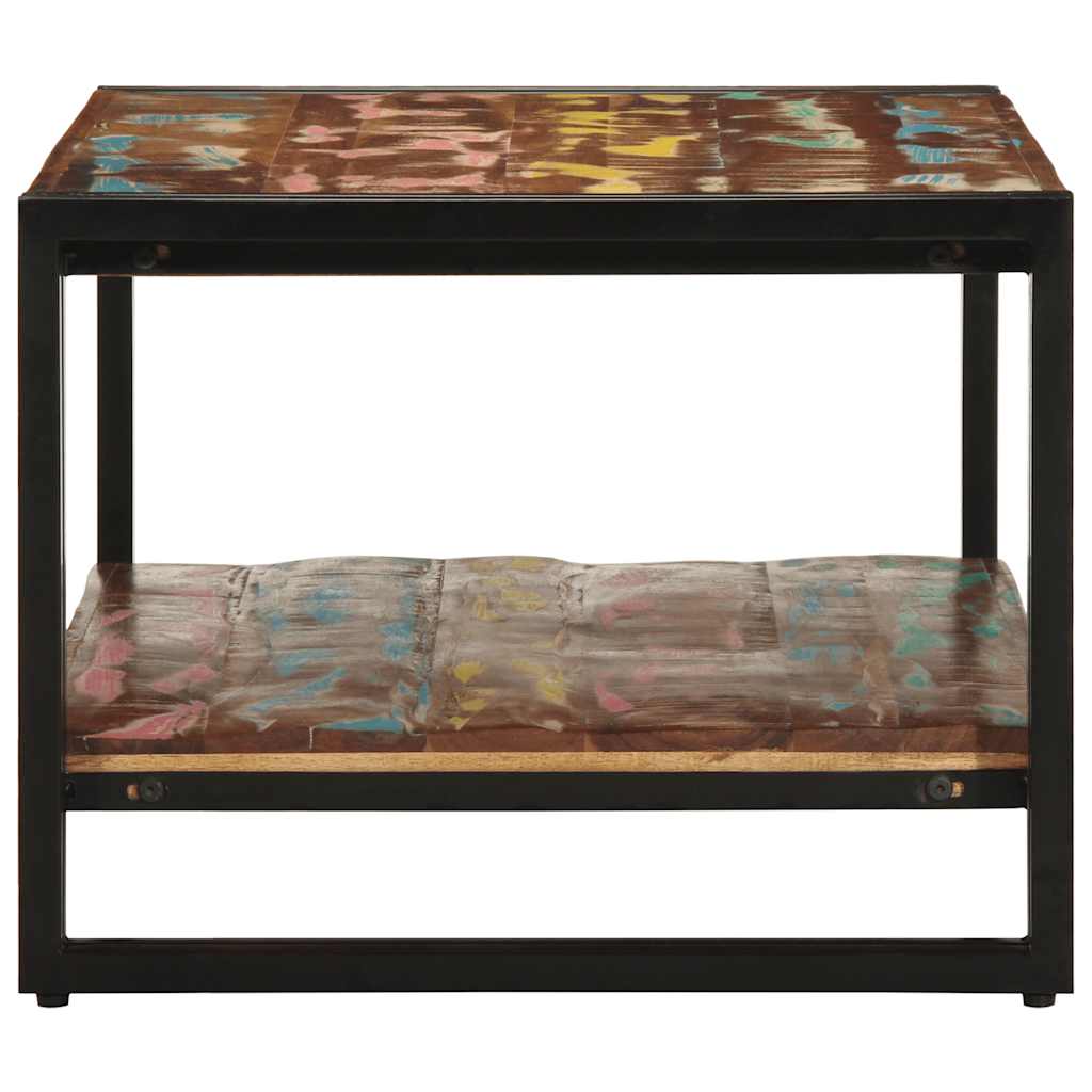 Salontafel 90x50x38 cm massief gerecycled hout meerkleurig