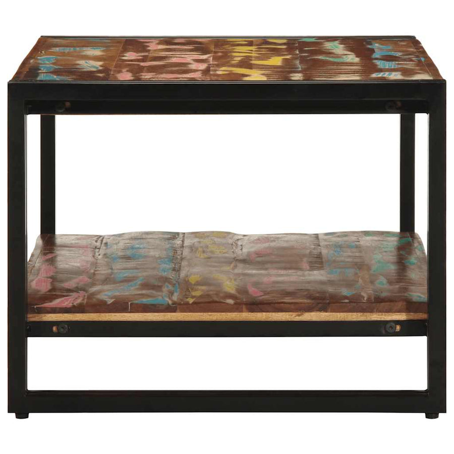 Salontafel 90x50x38 cm massief gerecycled hout meerkleurig