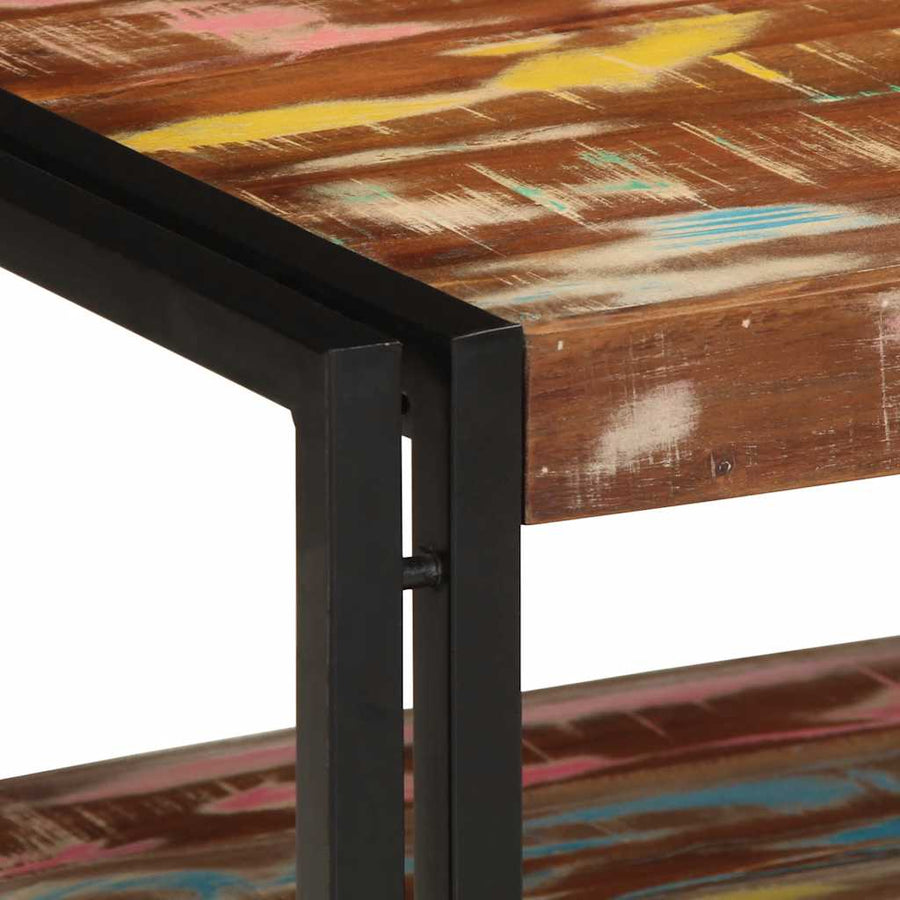 Salontafel 90x50x38 cm massief gerecycled hout meerkleurig