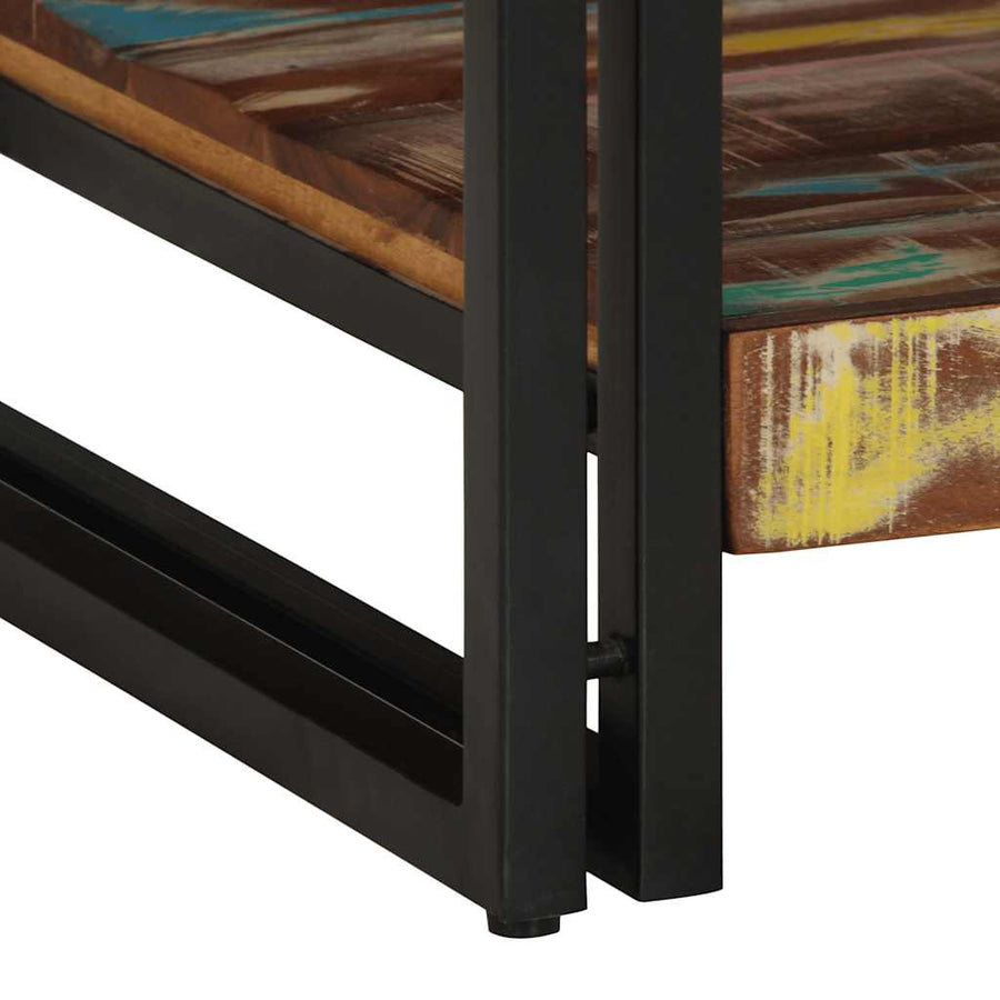 Salontafel 90x50x38 cm massief gerecycled hout meerkleurig