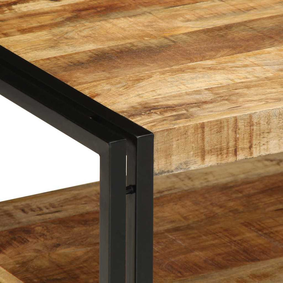 Salontafel 70X50X38 Cm Massief Ruw Mangohout Multikleur