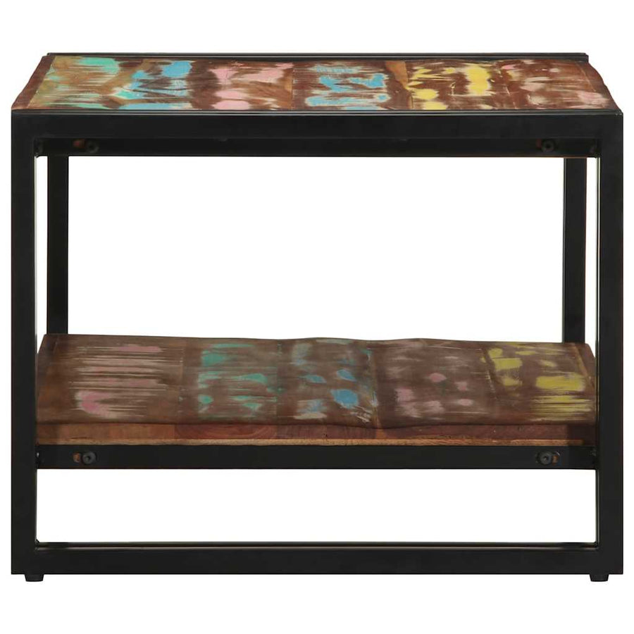 Salontafel 70x50x38 cm massief gerecycled hout meerkleurig