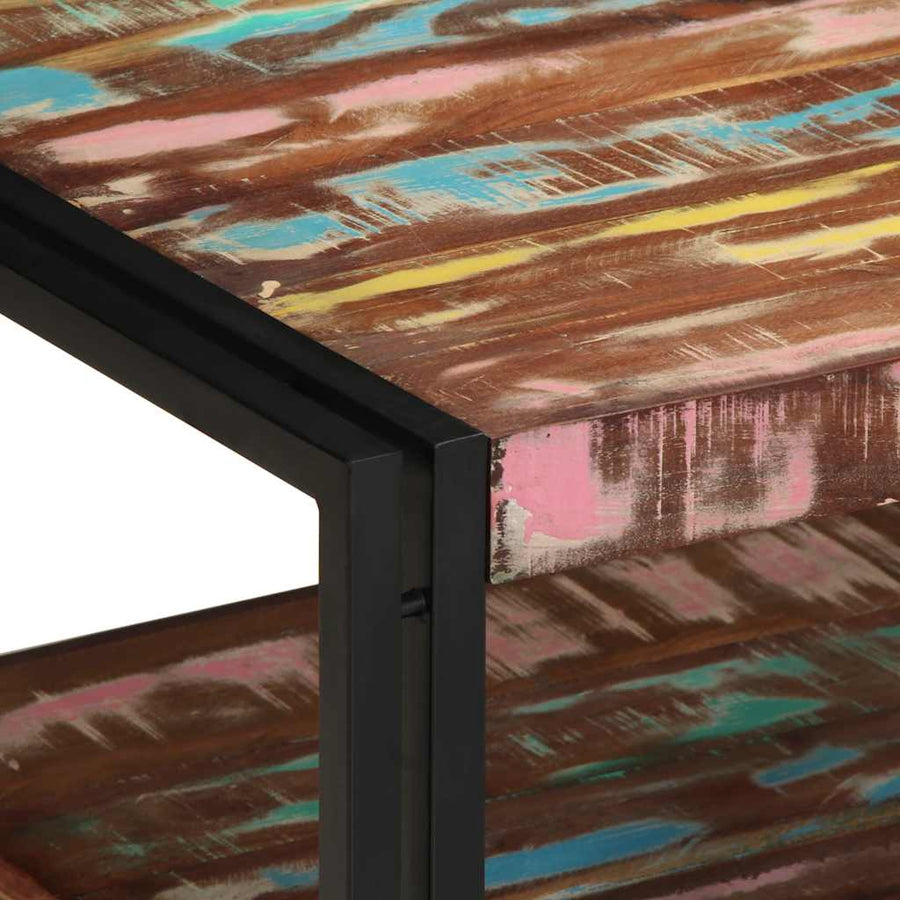 Salontafel 70x50x38 cm massief gerecycled hout meerkleurig