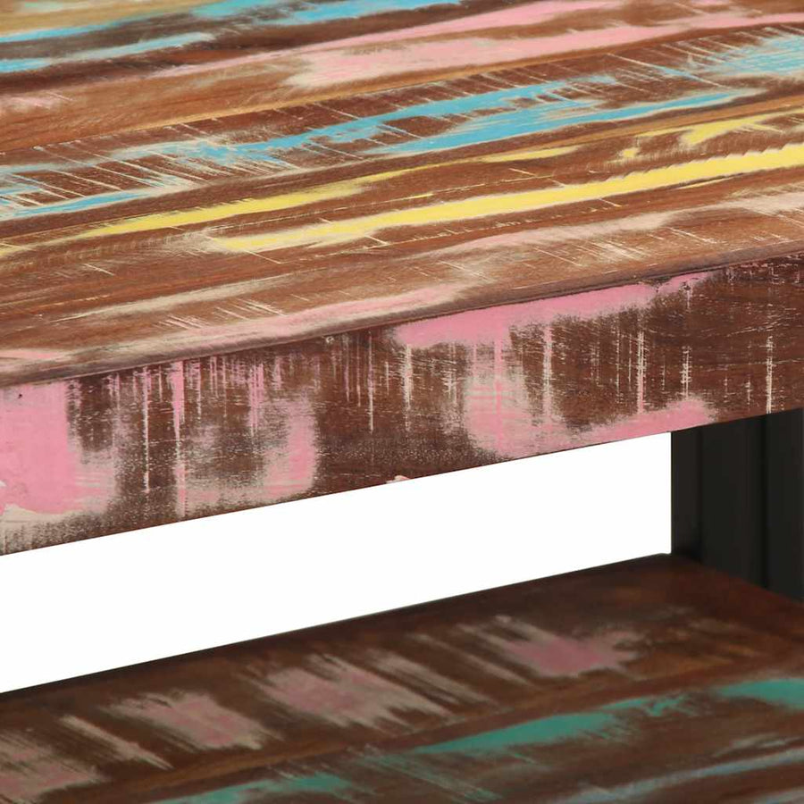 Salontafel 70x50x38 cm massief gerecycled hout meerkleurig