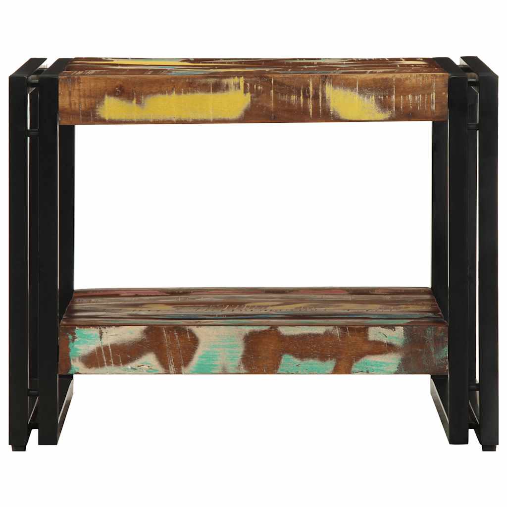 Salontafel 50x50x38 cm massief gerecycled hout meerkleurig
