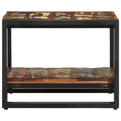 Salontafel 50x50x38 cm massief gerecycled hout meerkleurig