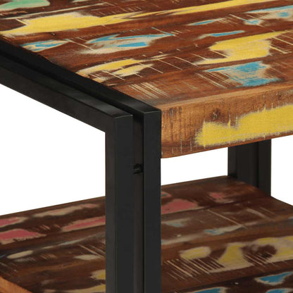 Salontafel 50x50x38 cm massief gerecycled hout meerkleurig