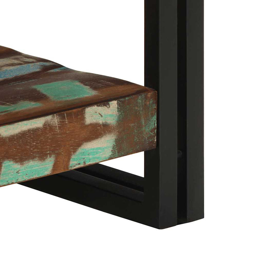 Salontafel 50x50x38 cm massief gerecycled hout meerkleurig