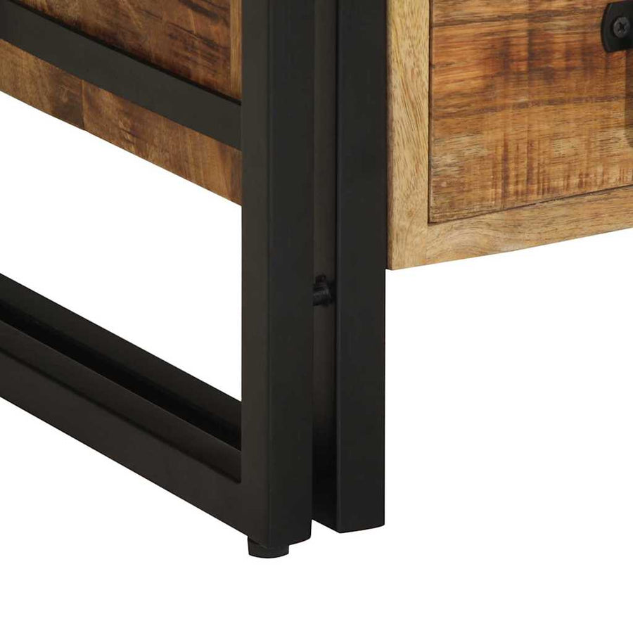Nachtkastje met lade Bruin 40 x 40 x 59 cm Massief Mango Hout