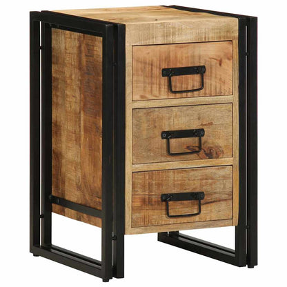 Nachtkastje met lade Bruin 40 x 40 x 59 cm Massief Mango Hout