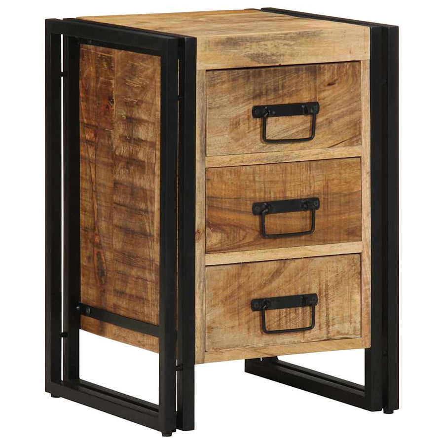 Nachtkastje met lade Bruin 40 x 40 x 59 cm Massief Mango Hout