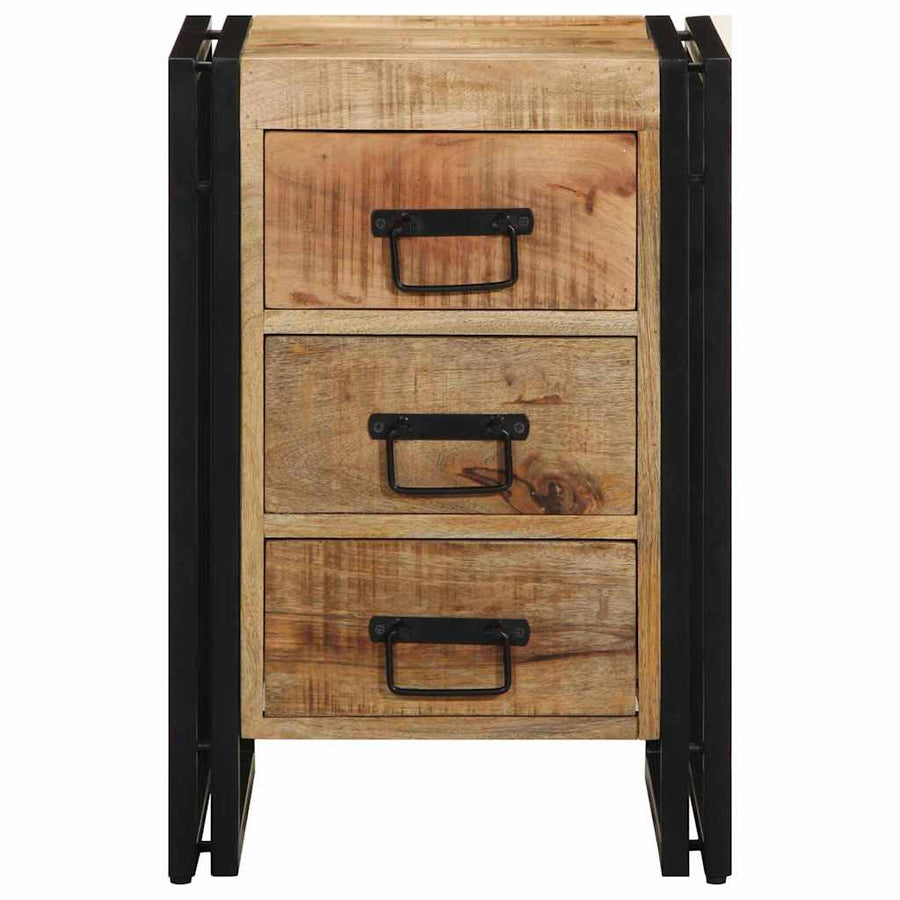 Nachtkastje met lade Bruin 40 x 40 x 59 cm Massief Mango Hout