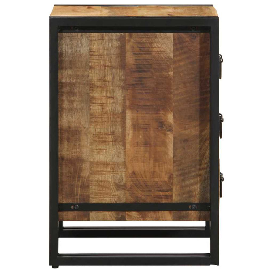 Nachtkastje met lade Bruin 40 x 40 x 59 cm Massief Mango Hout