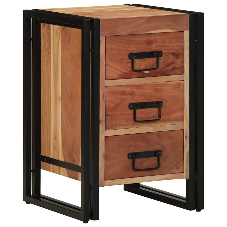 Nachtkastje met lade Bruin 40 x 40 x 59 cm Massief Acaciahout