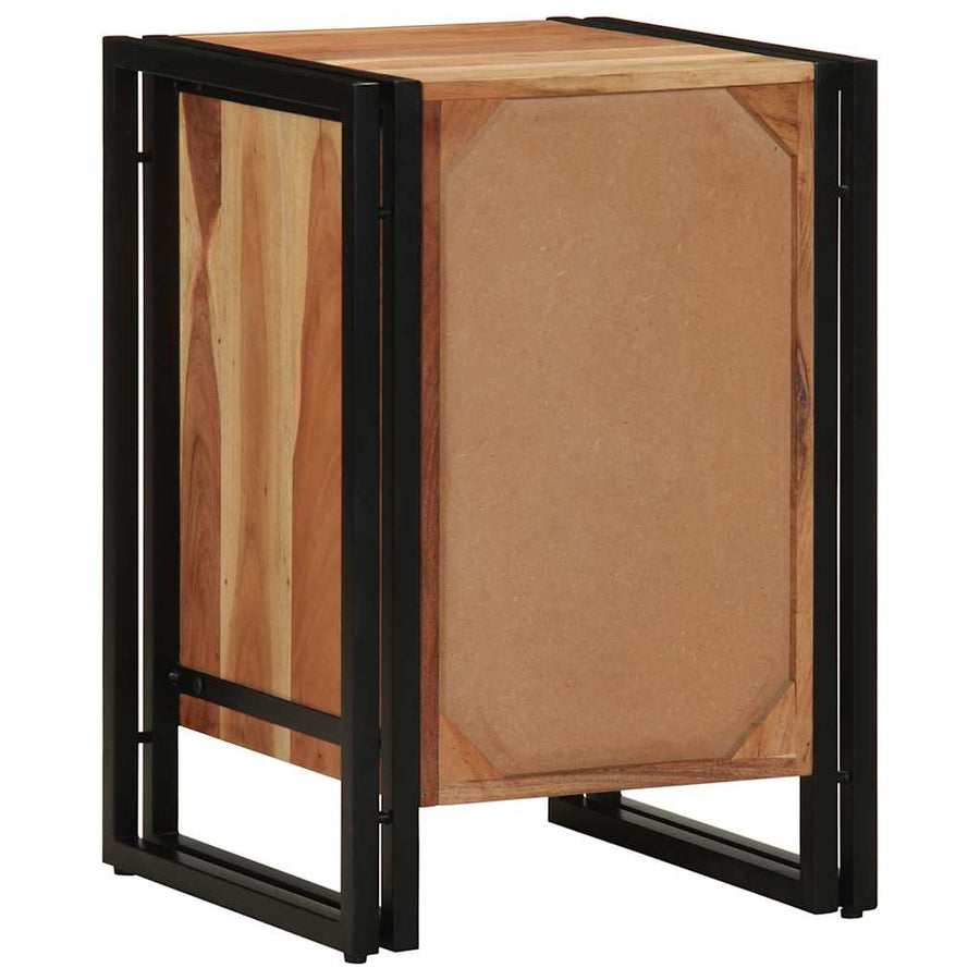 Nachtkastje met lade Bruin 40 x 40 x 59 cm Massief Acaciahout