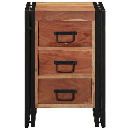Nachtkastje met lade Bruin 40 x 40 x 59 cm Massief Acaciahout