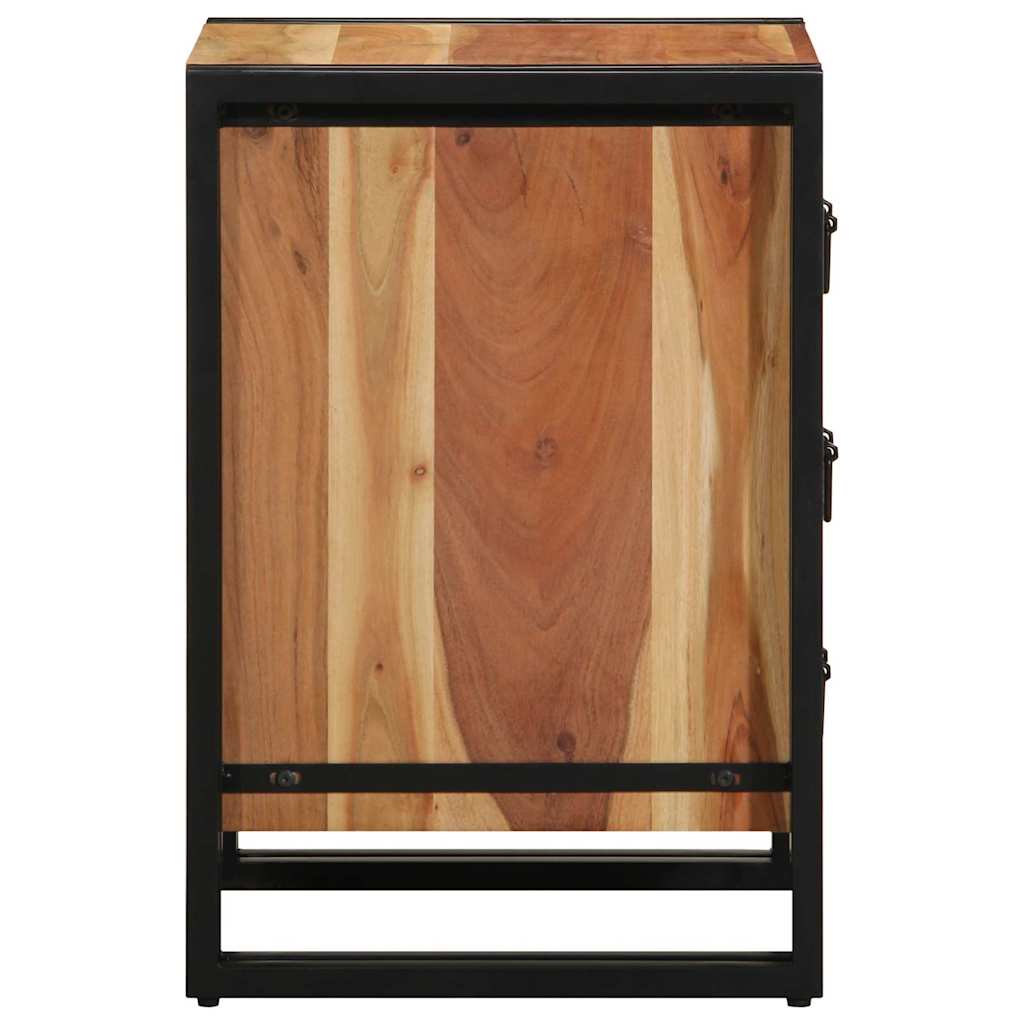 Nachtkastje met lade Bruin 40 x 40 x 59 cm Massief Acaciahout