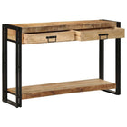 Wandtafel 120x33x75 cm bruin met 2 lades