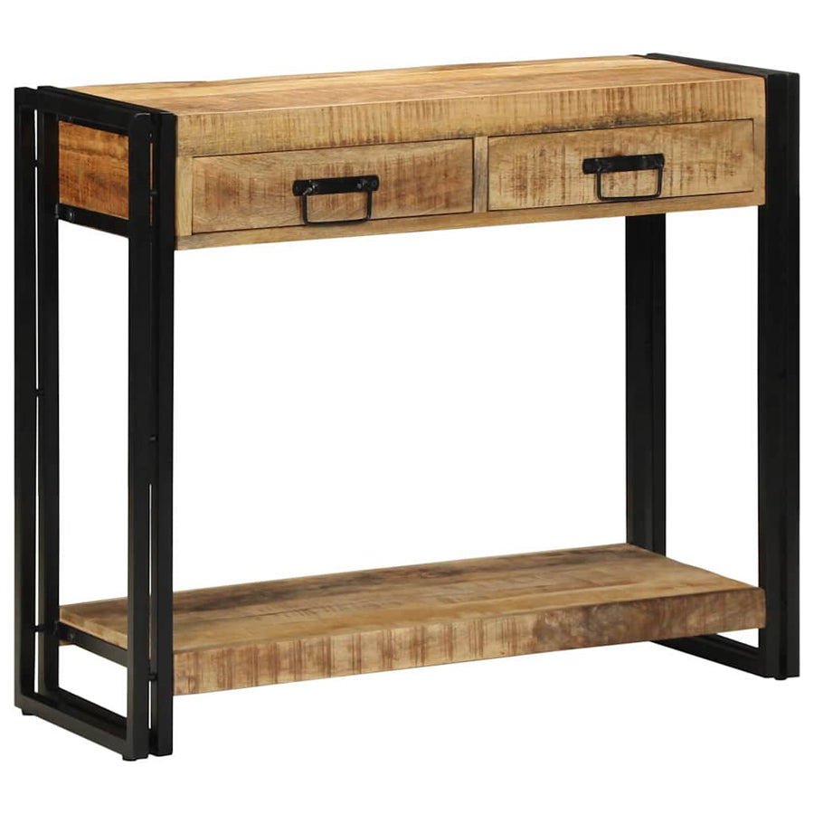 Wandtafel met lade Bruin 90 x 33 x 75 cm massief mangohout