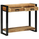 Wandtafel massief mangohout 90x33x75 cm bruin