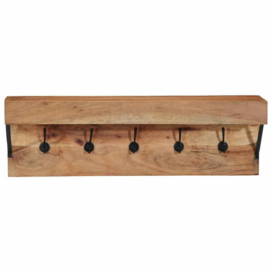 Kapstok Wandgemonteerd Bruin 73 x 19 x 23 cm Massief acaciahout