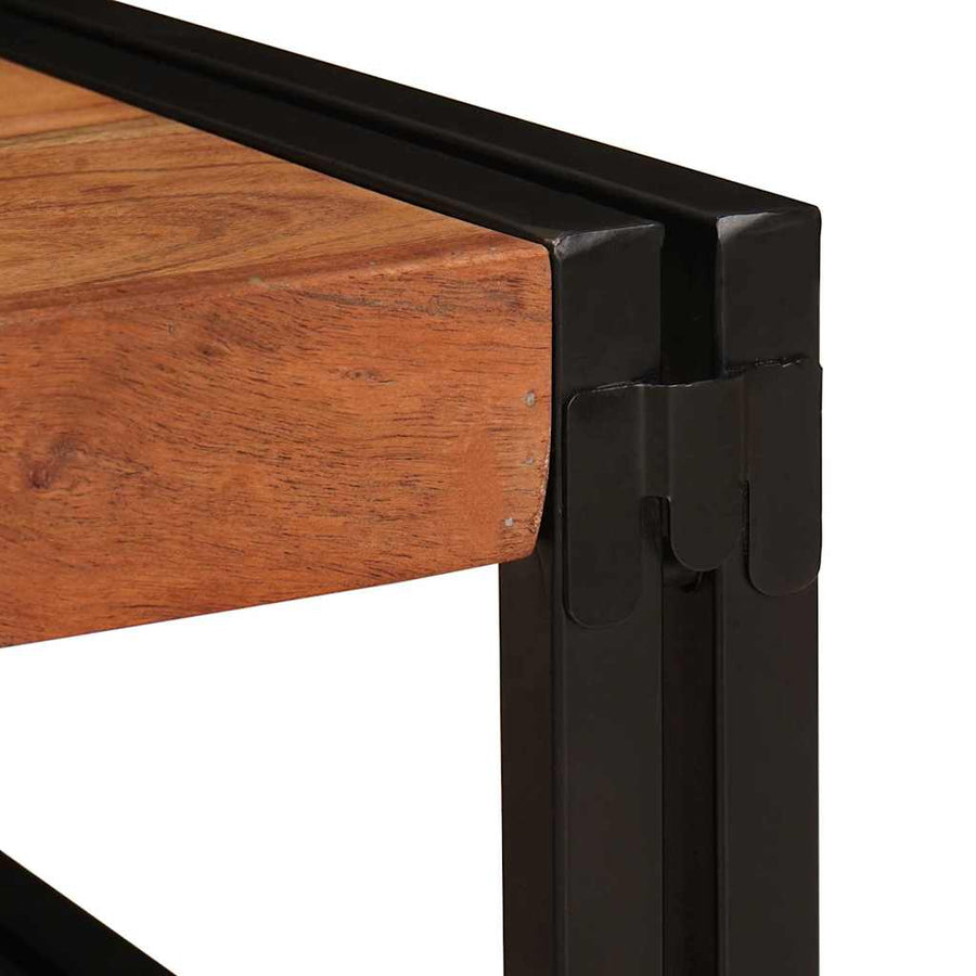 Badkamerplank 65 x 50 x 23 cm Massief mango hout, ijzer
