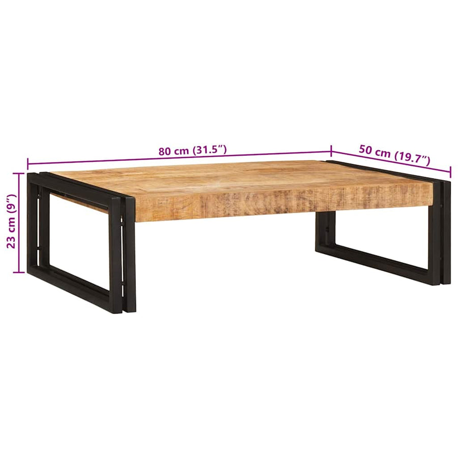 Badkamerplank 80 x 50 x 23 cm Massief mango hout, ijzer