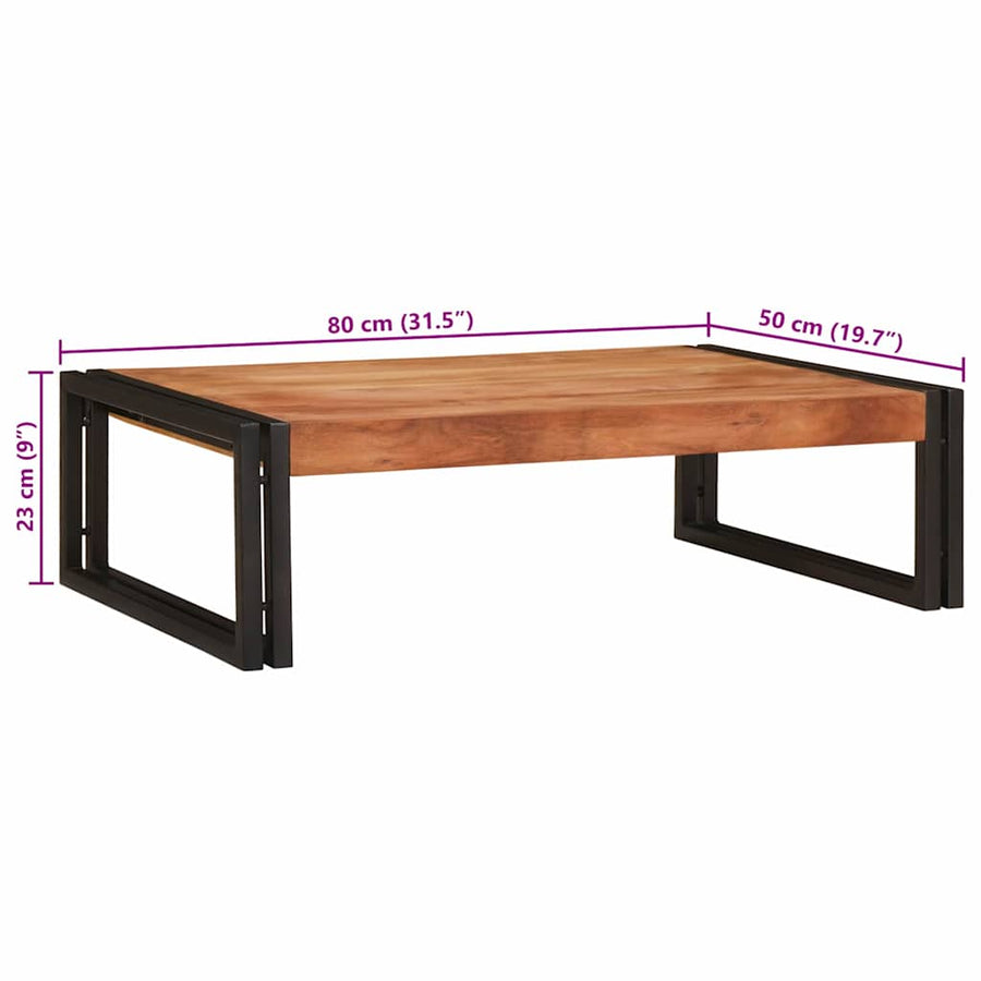 Badkamerplank 80 x 50 x 23 cm Massief mango hout, ijzer
