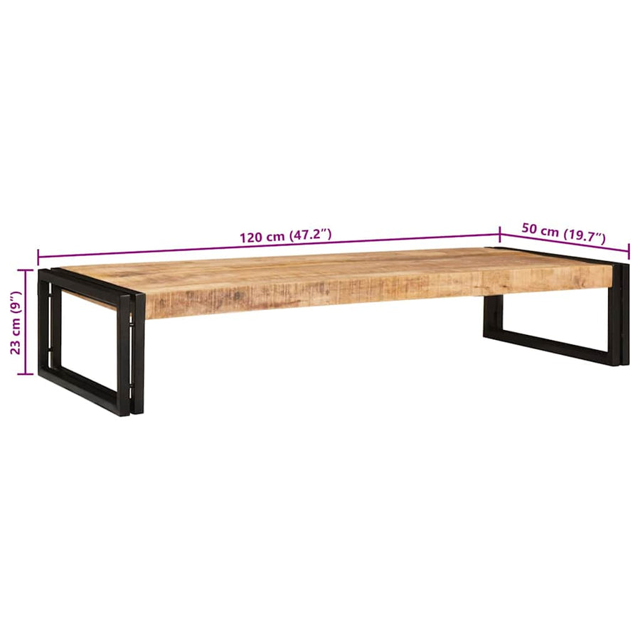 Badkamerplank 120 x 50 x 23 cm Massief mango hout, ijzer