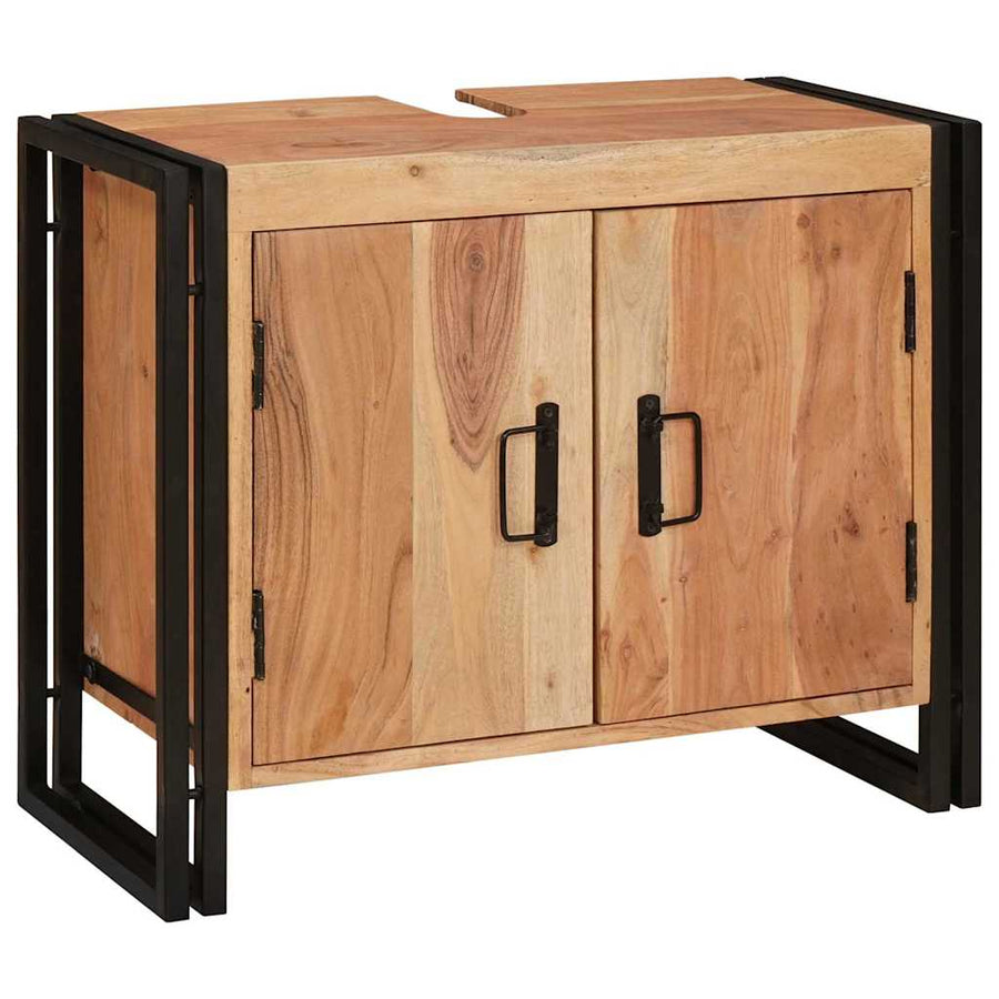 Wastafelkast met plank Bruin 71 x 33 x 58 cm Massief Acaciahout